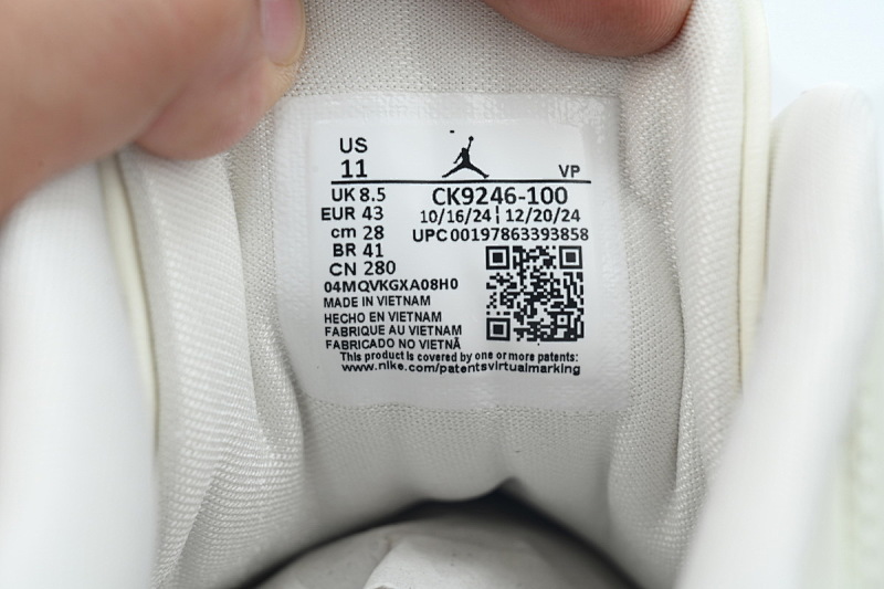 【DA0OG】米银 OG纯原版本乔丹3代篮球鞋 CK9246-100 Air Jordan 3 Retro 'Sail Metallic Silver'