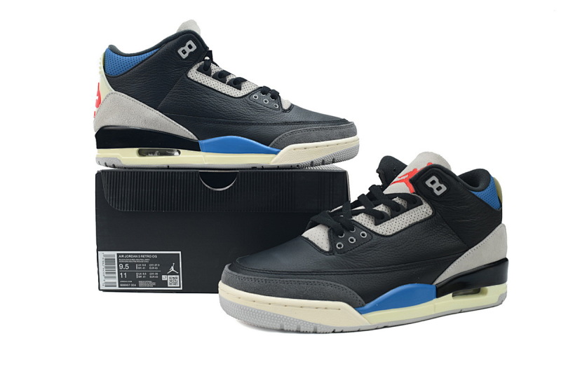 【DA0OG】黑蓝 OG纯原版本乔丹3代篮球鞋 IB8967-004 Air Jordan 3 Retro OG 'Rare Air'