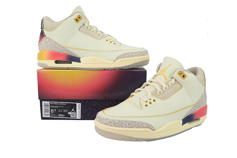 yupoo_337332_f9b3859a.jpg 【CA7XH】渐变笑脸 头层乔丹3代篮球鞋 FN0344-901 J Balvin x Air Jordan 3 White Blue Red