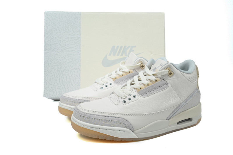 【BA3D2】灰白-6 头层乔丹3代篮球鞋 FJ9479-100 Air Jordan 3 Retro SE Craft 'Ivory'
