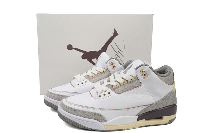 【CA3TS】AMM米灰 东莞版乔丹3代篮球鞋 DH3434-110 A Ma Maniere x Air Jordan 3 Retro SP Medium Grey