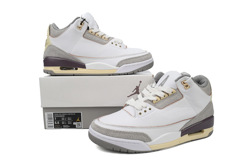 【CA3TS】AMM米灰 东莞版乔丹3代篮球鞋 DH3434-110 A Ma Maniere x Air Jordan 3 Retro SP Medium Grey