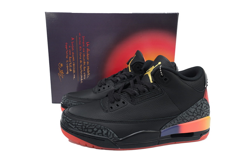 【DA0OG】黑彩虹 OG版本乔丹3代篮球鞋 FN0344-001 J Balvin x Air Jordan 3 “Rio”