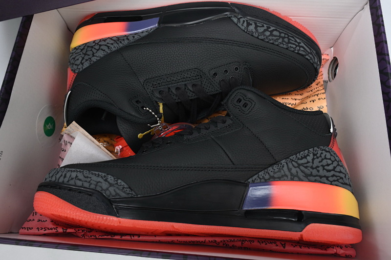 【DA0OG】黑彩虹 OG版本乔丹3代篮球鞋 FN0344-001 J Balvin x Air Jordan 3 “Rio”