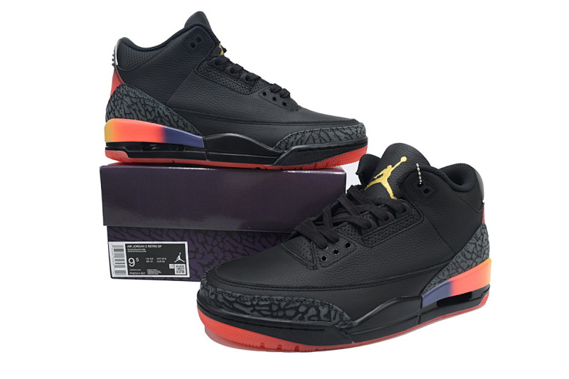 【DA0OG】黑彩虹 OG版本乔丹3代篮球鞋 FN0344-001 J Balvin x Air Jordan 3 “Rio”