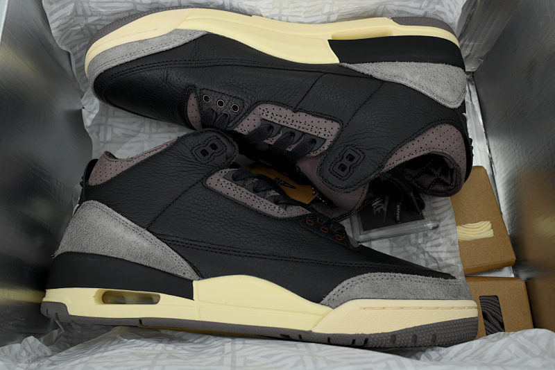 【DA3OG】AMM黑棕 OG版本乔丹3代篮球鞋 FZ4811-001 A Ma Maniére x Air Jordan 3 "Black"