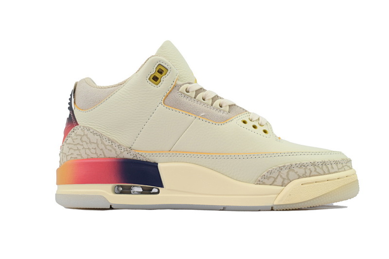 【CA3TS】笑脸 东莞版乔丹3代篮球鞋 FN0344-901 J Balvin x Air Jordan 3 White Blue Red