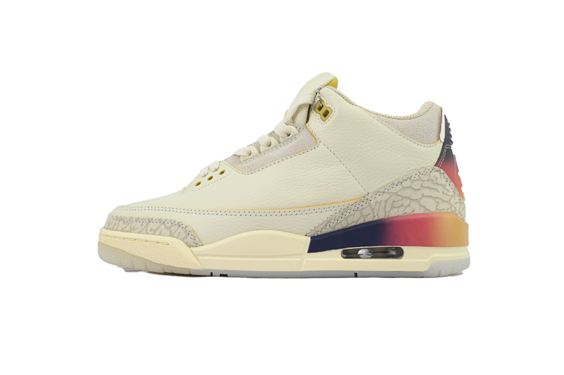 【CA3TS】笑脸 东莞版乔丹3代篮球鞋 FN0344-901 J Balvin x Air Jordan 3 White Blue Red