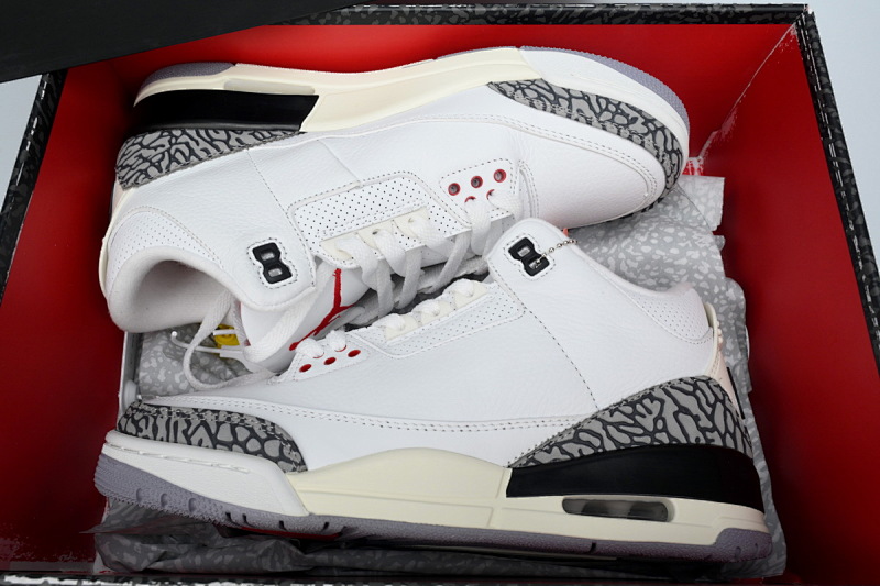【CA3TS】白水泥 东莞版乔丹3代篮球鞋 DN3707-100 Air Jordan 3 “White Cement Reimagined”