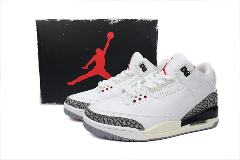 【CA3TS】白水泥 东莞版乔丹3代篮球鞋 DN3707-100 Air Jordan 3 “White Cement Reimagined”