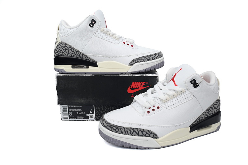 【CA3TS】白水泥 东莞版乔丹3代篮球鞋 DN3707-100 Air Jordan 3 “White Cement Reimagined”
