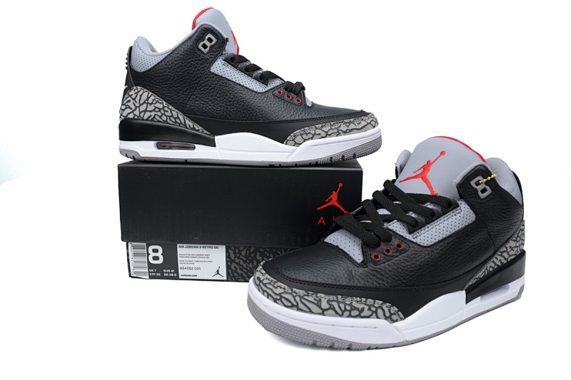 【CA3TS】黑水泥 东莞版乔丹3代篮球鞋 854262-001 A Ma Maniere x Air Jordan 3 Retro SP Black Cement