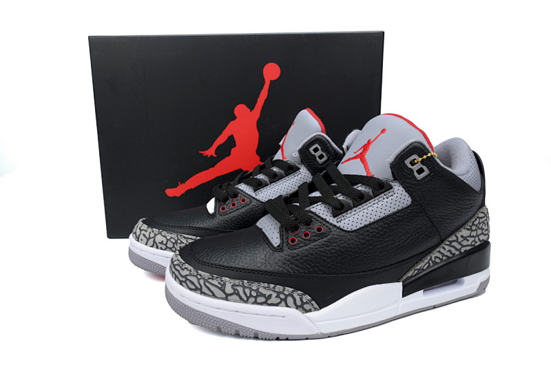 【CA3TS】黑水泥 东莞版乔丹3代篮球鞋 854262-001 A Ma Maniere x Air Jordan 3 Retro SP Black Cement