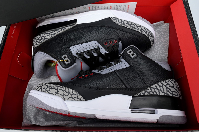 【CA3TS】黑水泥 东莞版乔丹3代篮球鞋 854262-001 A Ma Maniere x Air Jordan 3 Retro SP Black Cement