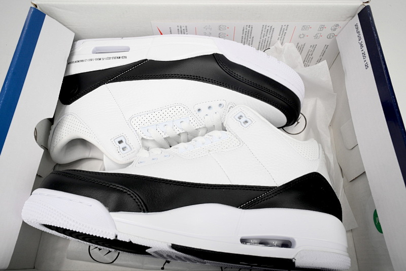 【CA7XH】藤原浩闪电 头层版乔丹3代篮球鞋 DA3595-100 Fragment Air Jordan 3 White Black