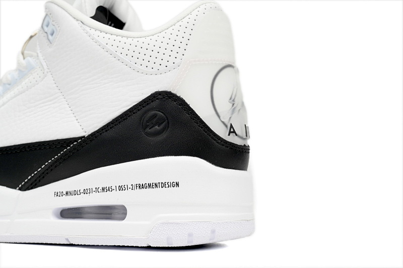 【CA7XH】藤原浩闪电 头层版乔丹3代篮球鞋 DA3595-100 Fragment Air Jordan 3 White Black