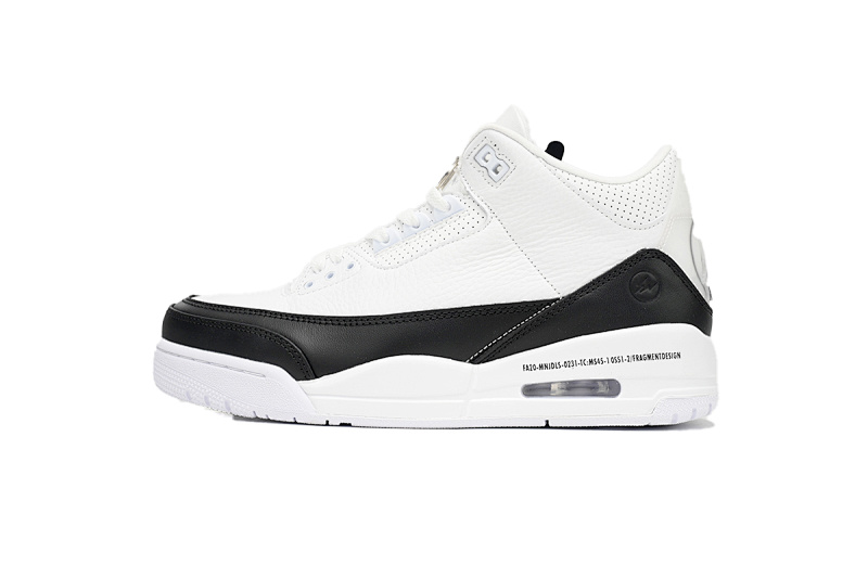 【CA7XH】藤原浩闪电 头层版乔丹3代篮球鞋 DA3595-100 Fragment Air Jordan 3 White Black