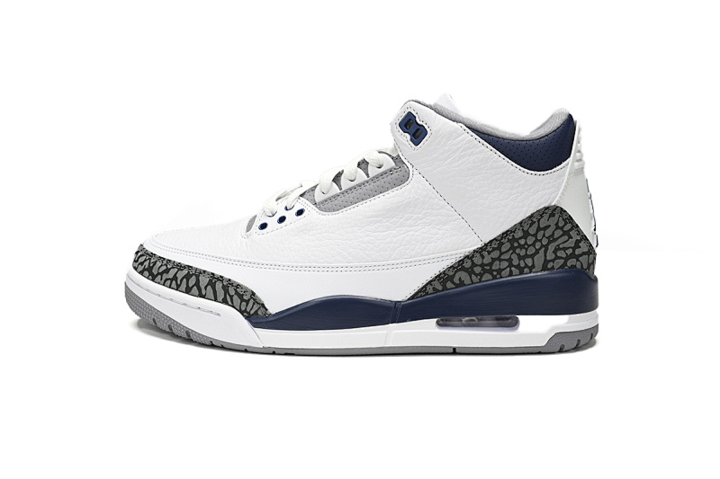 【CA7XH】复古灰蓝 头层乔丹3代篮球鞋 CT8532-140 Air Jordan 3 "White Navy Cement"