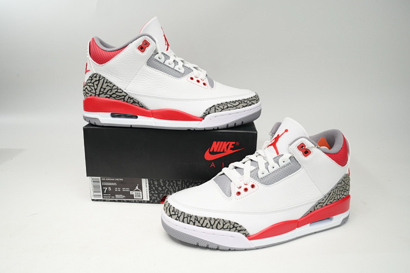 【CA7XH】火焰红 头层乔丹3代篮球鞋 DN3707-160 Air Jordan 3 OG “Fire Red”