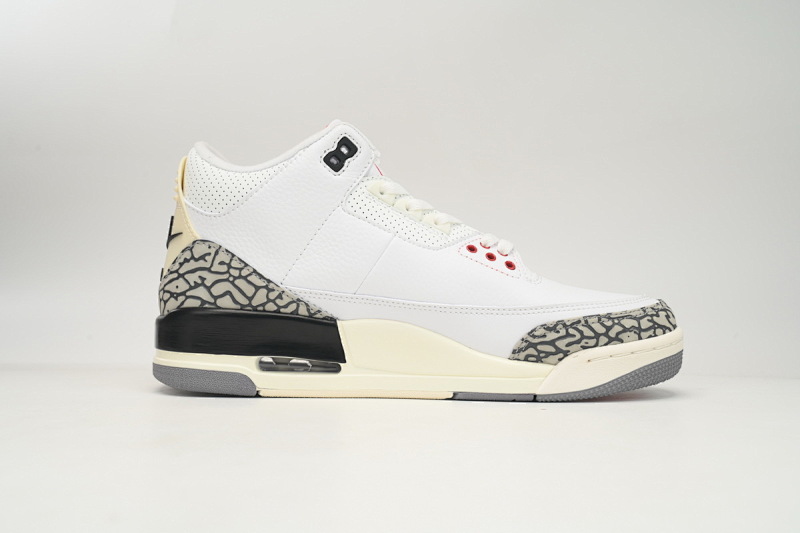【CA7XH】做旧白水泥  头层乔丹3代篮球鞋 DN3707-100 Air Jordan 3 “White Cement Reimagined
