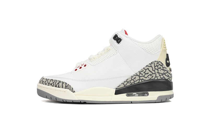 【CA7XH】做旧白水泥  头层乔丹3代篮球鞋 DN3707-100 Air Jordan 3 “White Cement Reimagined