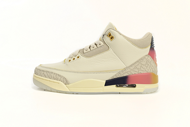 【DA0OG】彩虹  OG版本乔丹3代篮球鞋 FN0344-901 J Balvin x Air Jordan 3 White Blue Red