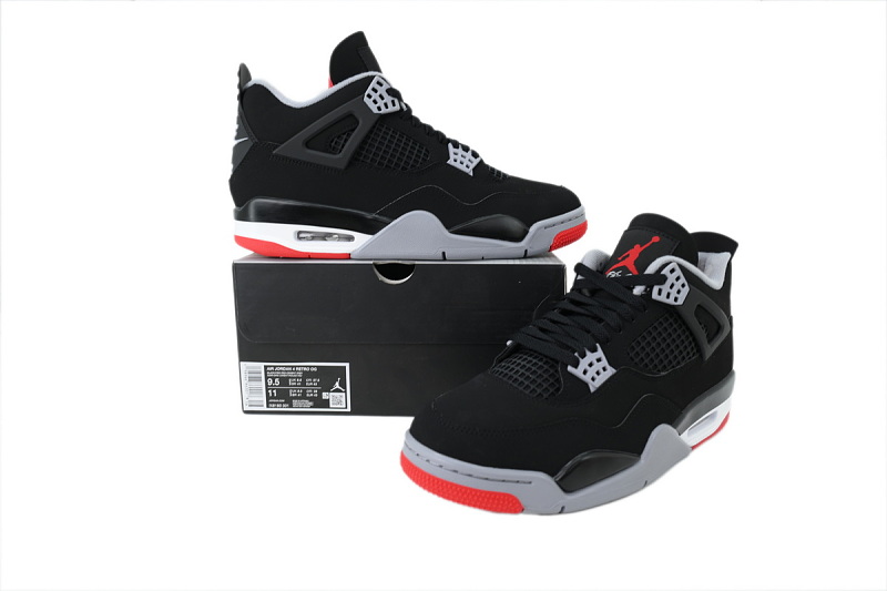 【EA5LR】新黑红 LJR版本乔丹4代 IX8180-001 Air Jordan 4 Retro OG 'Bred' 2026