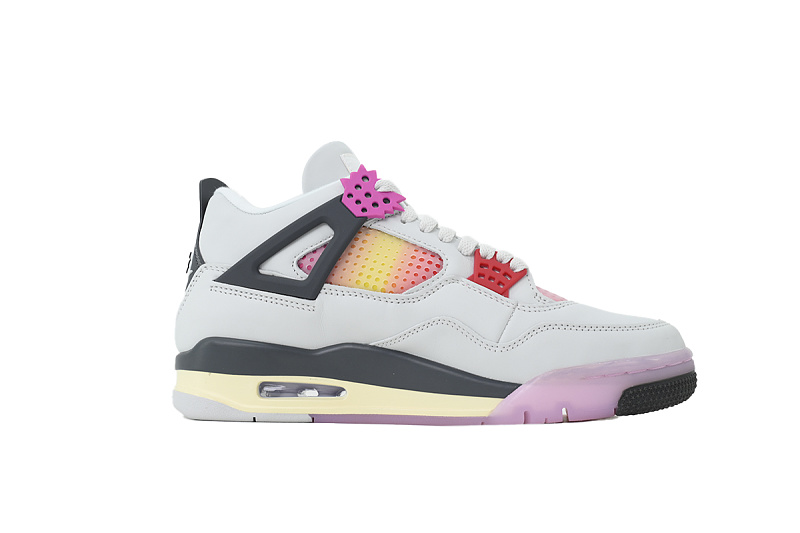yupoo_338626_24fe4924.jpg 【CA2XH】白黑粉 头层皮乔丹4代篮球鞋 JA1135-100 Air Jordan 4 Retro 'Comic'