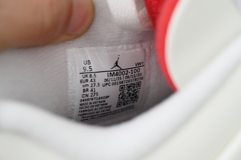 【CA5KZ】白黑红 KZ版乔丹4代篮球鞋 IM4002-100 Air Jordan 4 Retro White Black And Red