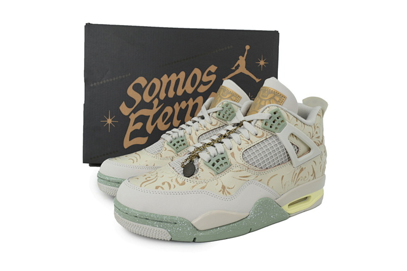 【CA2XH】墨西哥亡灵 头层皮乔丹4代篮球鞋 IM8116-047 Air Jordan 4 Retro SE 'Somos Eternos'