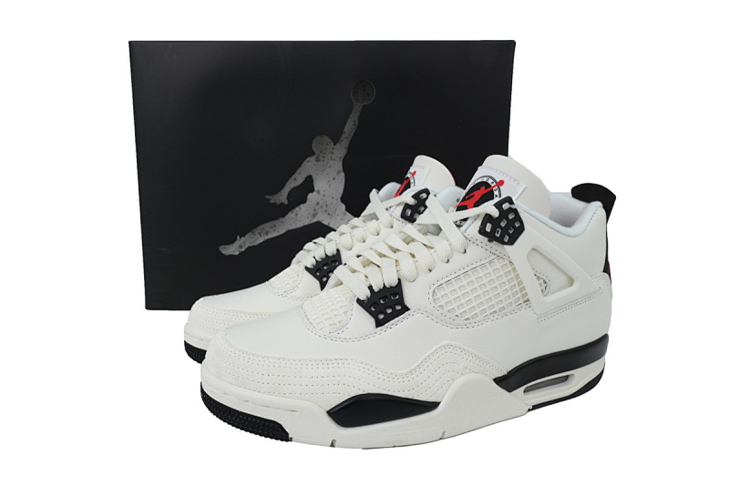 yupoo_339385_45884737.jpg 【CA0XH】白黑红 头层皮乔丹4代篮球鞋 IM4002-100 Air Jordan 4 Retro White Black And Red