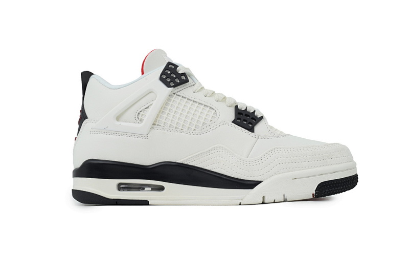yupoo_339385_67b81af7.jpg 【CA0XH】白黑红 头层皮乔丹4代篮球鞋 IM4002-100 Air Jordan 4 Retro White Black And Red