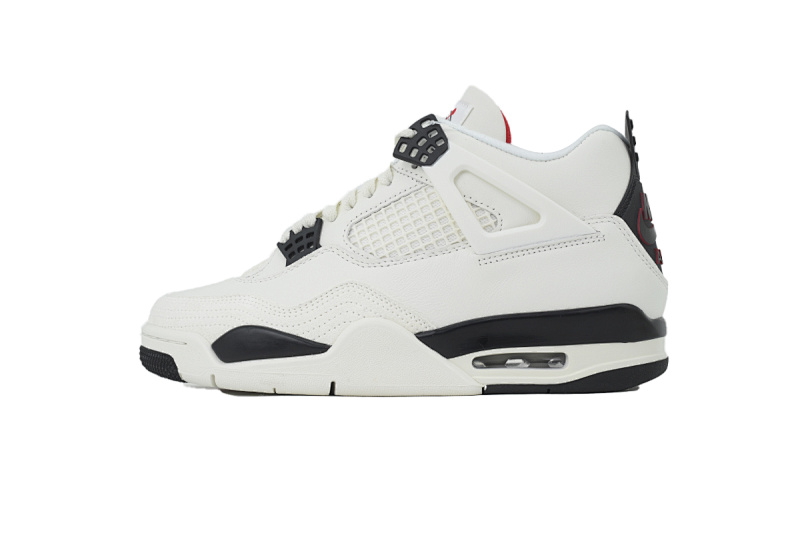 【CA0XH】白黑红 头层皮乔丹4代篮球鞋 IM4002-100 Air Jordan 4 Retro White Black And Red