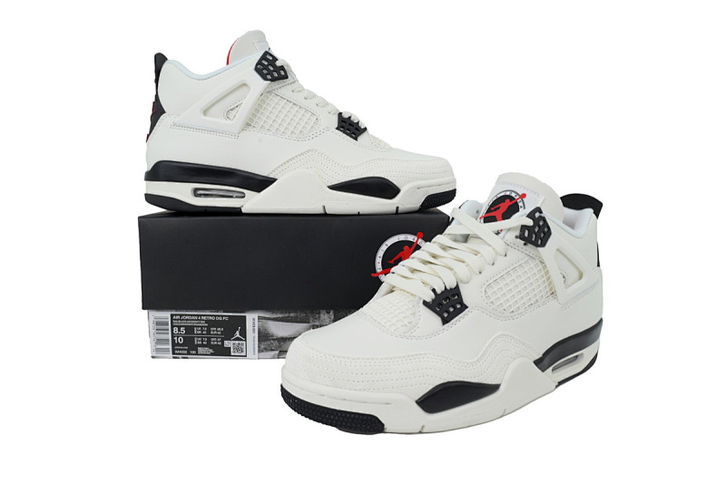 yupoo_339385_ad18319c.jpg 【CA0XH】白黑红 头层皮乔丹4代篮球鞋 IM4002-100 Air Jordan 4 Retro White Black And Red