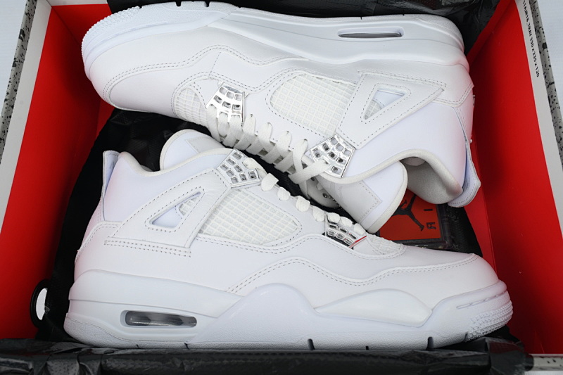【EA5LR】白银扣 LJR版本乔丹4代 308497-100 Air Jordan 4 Retro Pure Money
