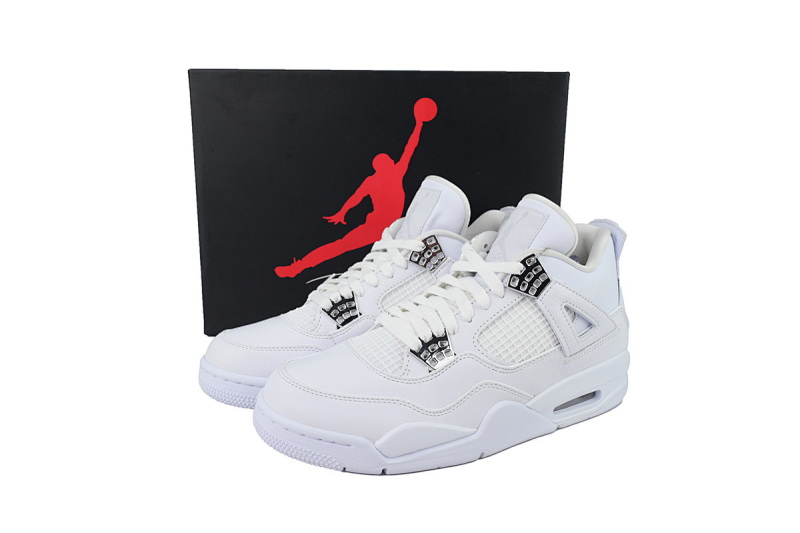 【EA5LR】白银扣 LJR版本乔丹4代 308497-100 Air Jordan 4 Retro Pure Money