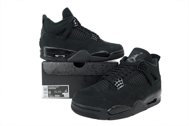 【DA5KZ】-61黑猫复刻 KZ头层乔丹4代篮球鞋 FV5029-010 Air Jordan 4“Black Cat”
