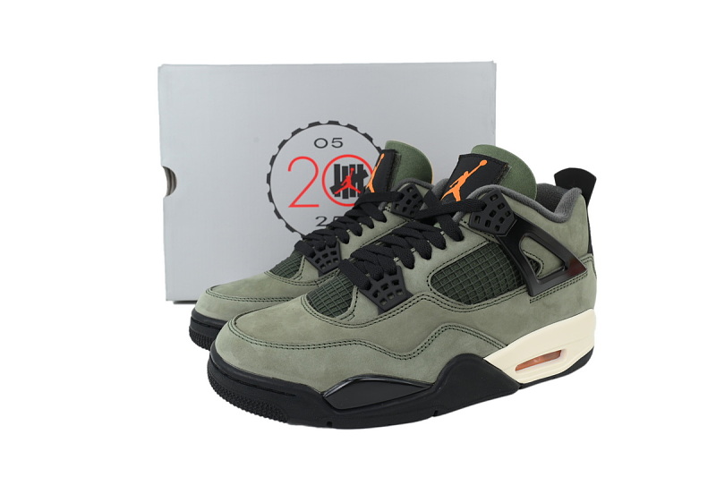 【DA5KZ】-56绿黑 KZ头层乔丹4代篮球鞋  IB1519-200 Undefeated x Air Jordan 4 Retro 2025