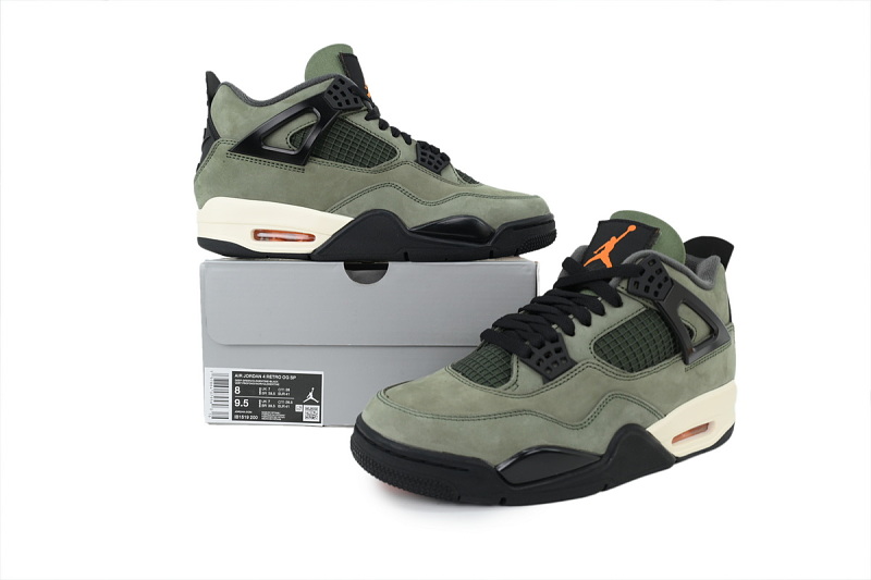 【DA5KZ】-56绿黑 KZ头层乔丹4代篮球鞋  IB1519-200 Undefeated x Air Jordan 4 Retro 2025