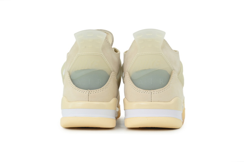 【DA5KZ】-5OW联名 KZ头层乔丹4代篮球鞋  CV9388-100 OFF White x Air Jordan 4 Sail