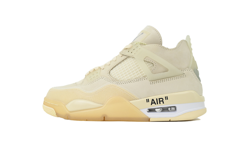 【DA5KZ】-5OW联名 KZ头层乔丹4代篮球鞋  CV9388-100 OFF White x Air Jordan 4 Sail