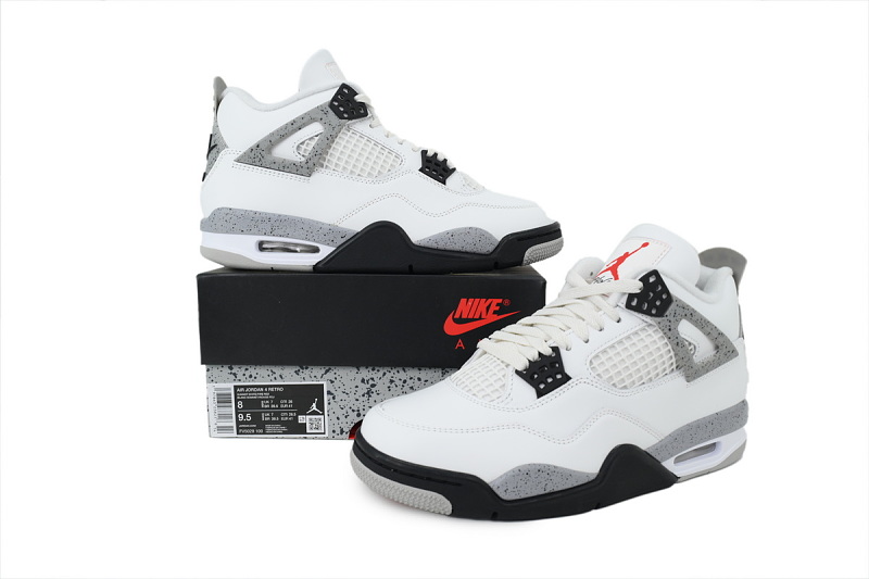 【DA5KZ】-52白水泥复刻 KZ头层乔丹4代篮球鞋 FV5029-100 Air Jordan 4 Retro OG 'White Cement'
