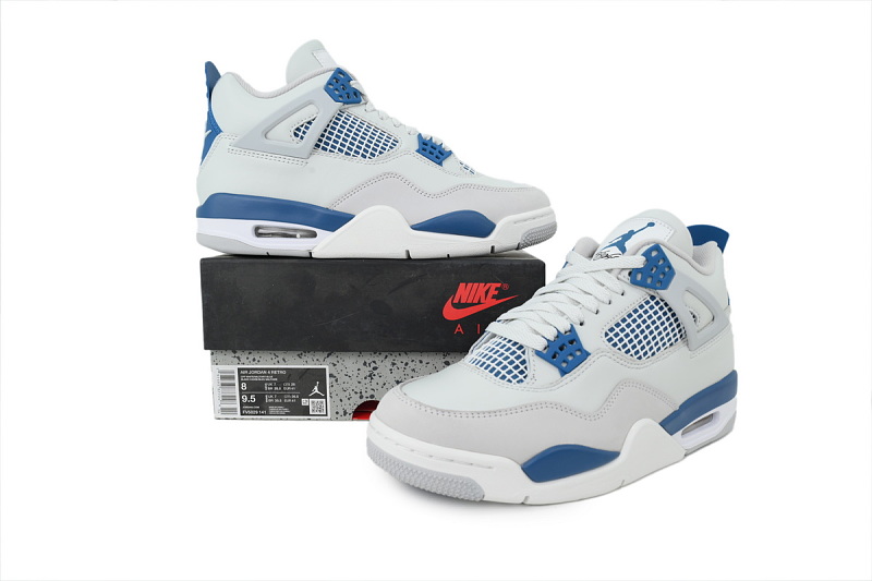 【DA5KZ】-41白蓝 KZ头层乔丹4代篮球鞋 FV5029-141 Air Jordan 4 "Military Blue"