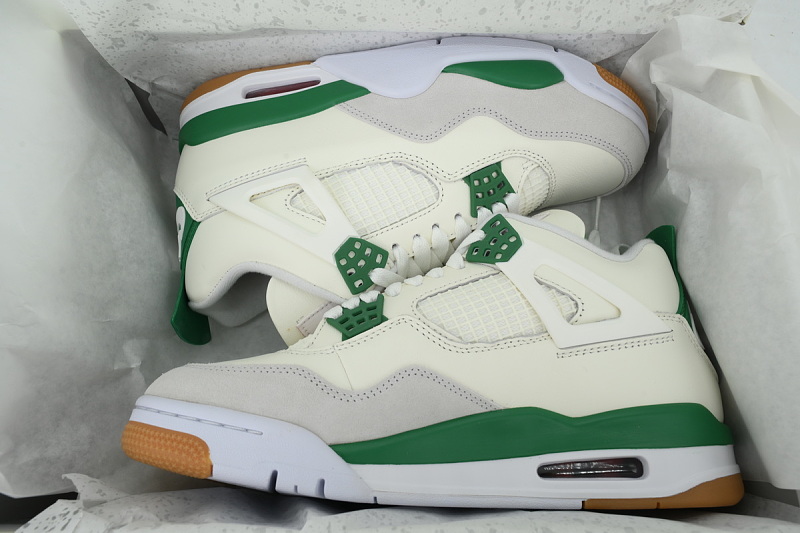 【DA5KZ】-25绿松石 KZ头层乔丹4代篮球鞋  DR5415-103 Nike SB x Air Jordan 4 “Pine Green”Calaite