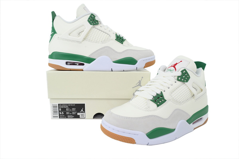 【DA5KZ】-25绿松石 KZ头层乔丹4代篮球鞋  DR5415-103 Nike SB x Air Jordan 4 “Pine Green”Calaite