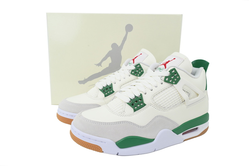 【DA5KZ】-25绿松石 KZ头层乔丹4代篮球鞋  DR5415-103 Nike SB x Air Jordan 4 “Pine Green”Calaite