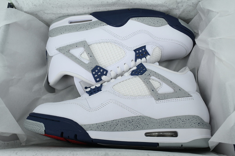 【DA5KZ】-20午夜蓝 KZ头层乔丹4代篮球鞋 DH6927-140 Air Jordan 4 Retro Midnight Navy