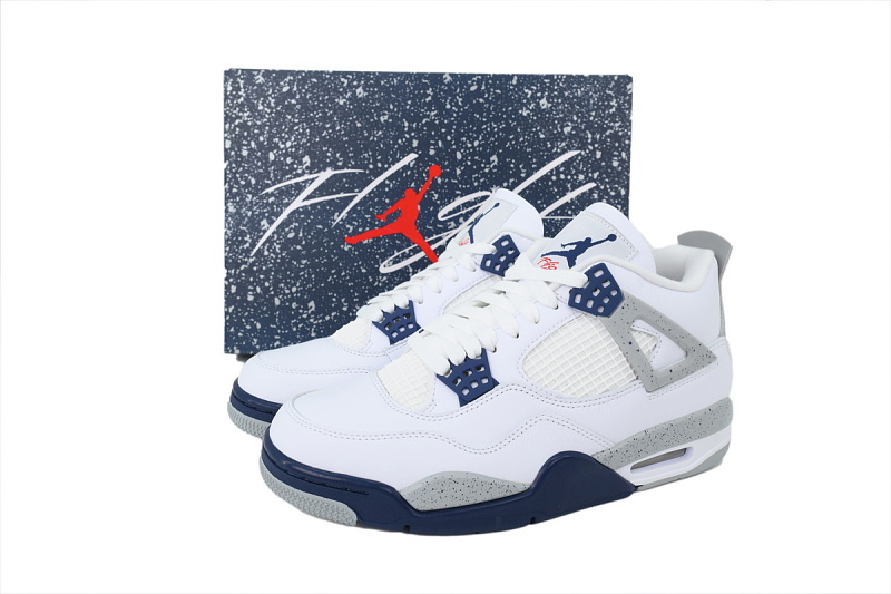 【DA5KZ】-20午夜蓝 KZ头层乔丹4代篮球鞋 DH6927-140 Air Jordan 4 Retro Midnight Navy