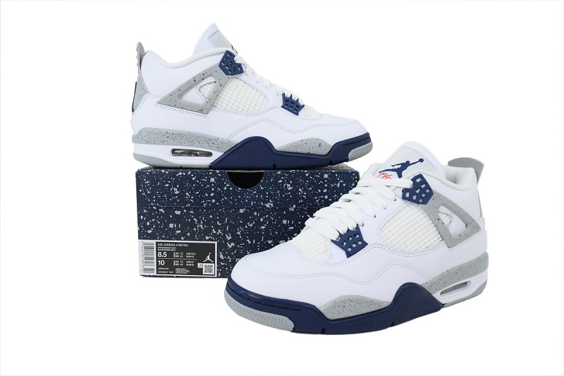 【DA5KZ】-20午夜蓝 KZ头层乔丹4代篮球鞋 DH6927-140 Air Jordan 4 Retro Midnight Navy