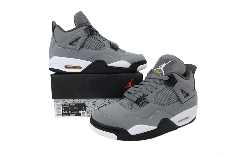 【DA5KZ】-19酷灰 KZ头层乔丹4代篮球鞋  308497-007 Air Jordan 4 Retro Cool Grey